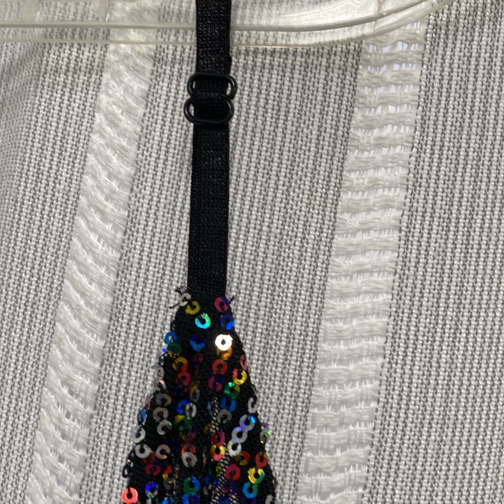 Alter’d State‎ Sequin Mesh Top Faux Wrap V Neck multicolored Size M - Picture 5 of 11